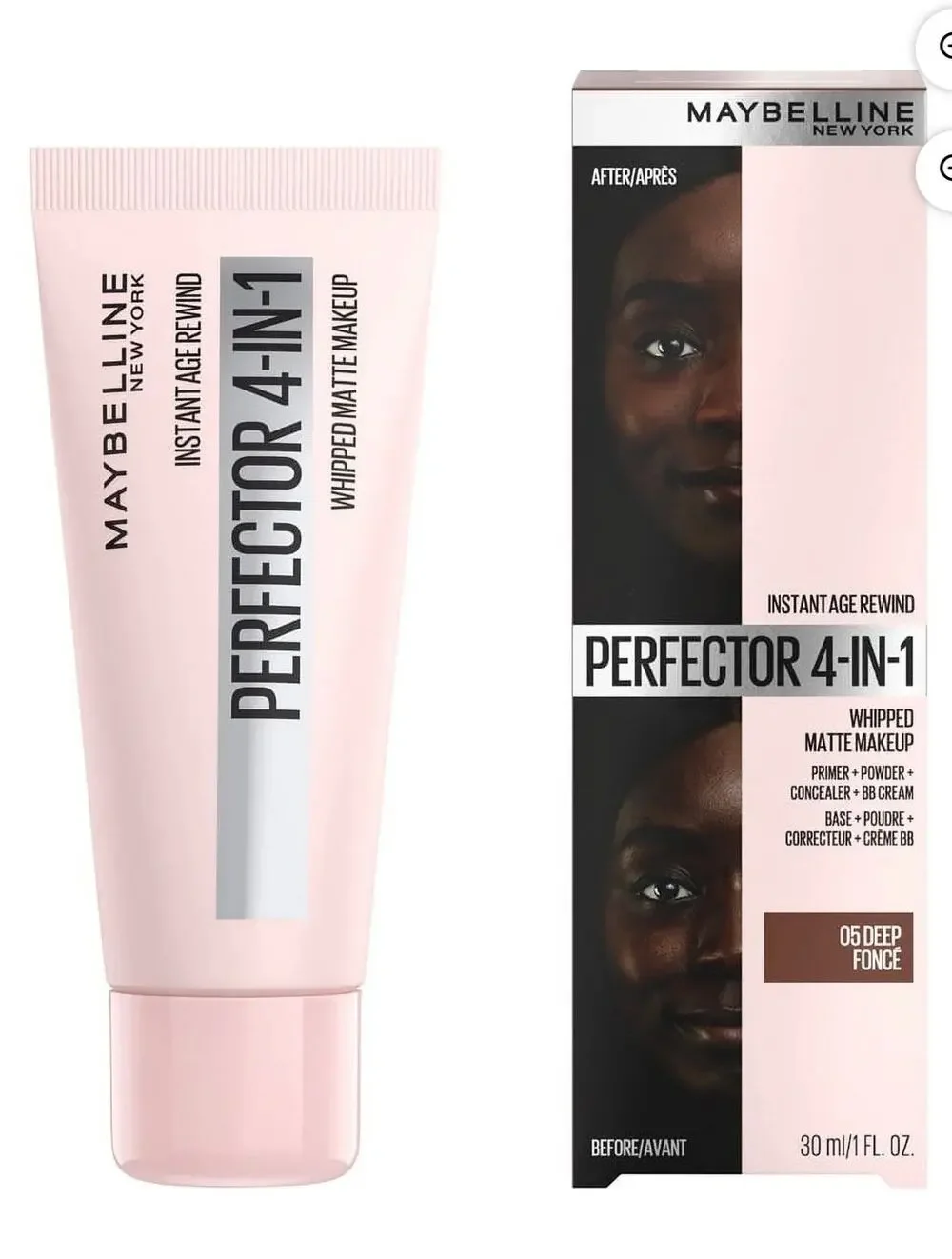 2 -Maybelline Instant Age Rewind Perfector 4-In-1 Matte Makeup NEW Deep Fonce